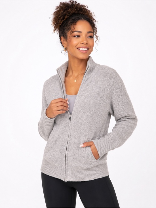 Barefoot Dreams Jackets & Blazers - Barefoot Dreams Cozychic Lite Full Zip Cardigan Sweater Women’s Small